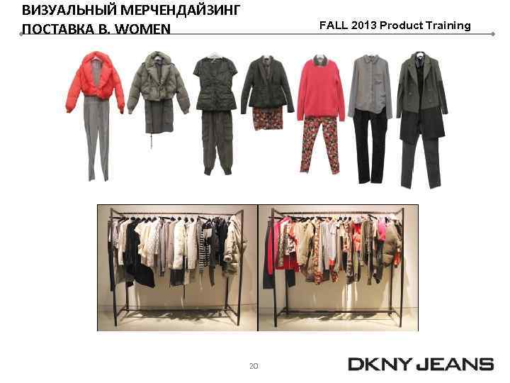ВИЗУАЛЬНЫЙ МЕРЧЕНДАЙЗИНГ ПОСТАВКА B. WOMEN FALL 2013 Product Training 20 