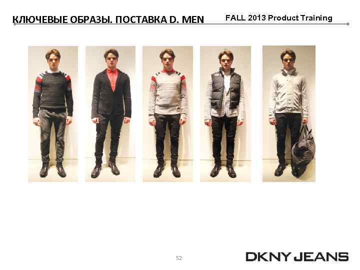 КЛЮЧЕВЫЕ ОБРАЗЫ. ПОСТАВКА D. MEN 52 FALL 2013 Product Training 