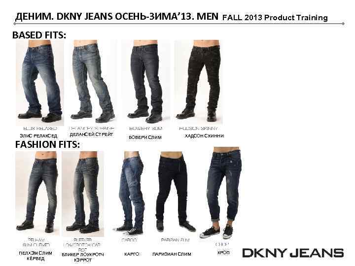 ДЕНИМ. DKNY JEANS ОСЕНЬ-ЗИМА’ 13. MEN FALL 2013 Product Training BASED FITS: ЭЛИС РЕЛАКСЕД