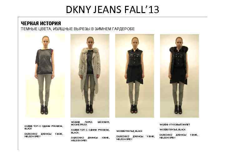 DKNY JEANS FALL’ 13 ЧЕРНАЯ ИСТОРИЯ ТЕМНЫЕ ЦВЕТА, ИЗЯЩНЫЕ ВЫРЕЗЫ В ЗИМНЕМ ГАРДЕРОБЕ K