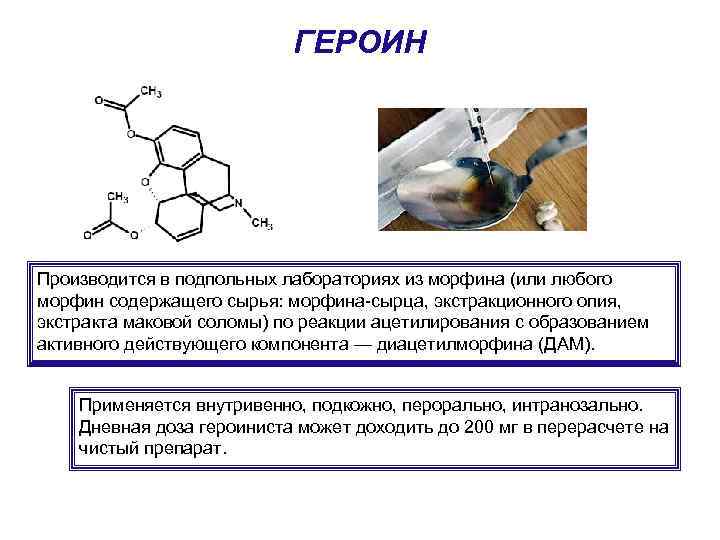 токсикологическая химия героин