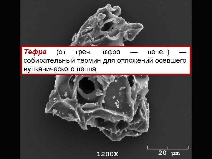 Тефра (от греч. τεφρα — пепел) — собирательный термин для отложений осевшего вулканического пепла.