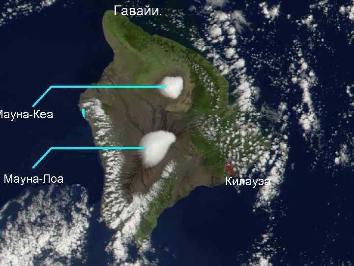 Гавайские острова. Гавайи. Мауна-Кеа Мауна-Лоа Килауэа 