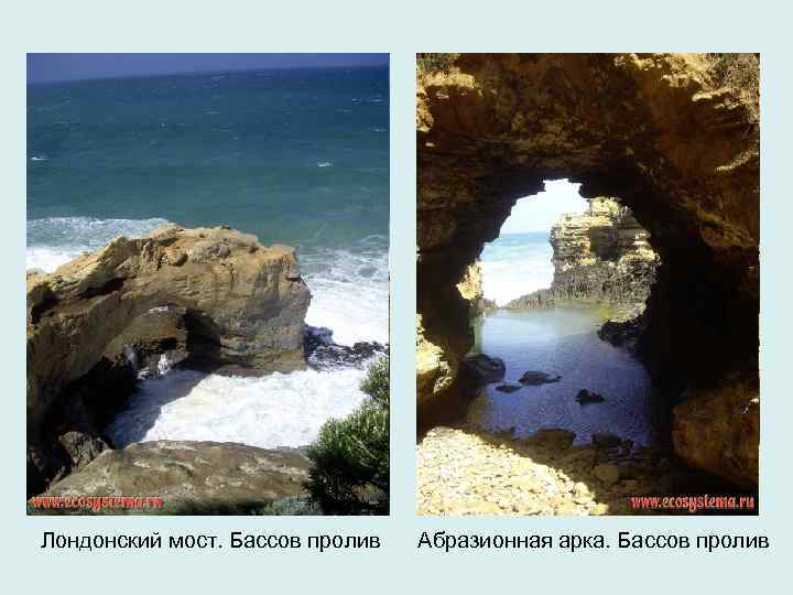 Лондонский мост. Бассов пролив Абразионная арка. Бассов пролив 