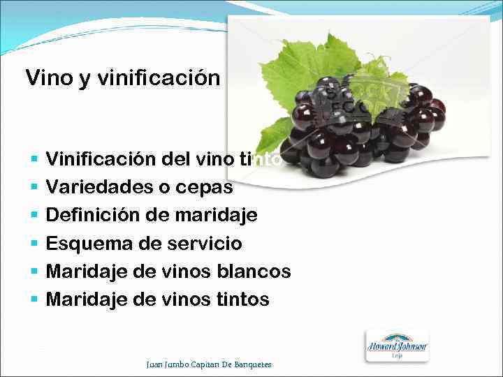 Vino y vinificación § § § Vinificación del vino tinto Variedades o cepas Definición