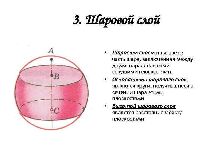 Перпендикулярное сечение шара. Шаровой слой чертеж. Шаровой пояс это часть шара заключённая между. Площадь шарового слоя. Площадь поверхности шарового слоя.