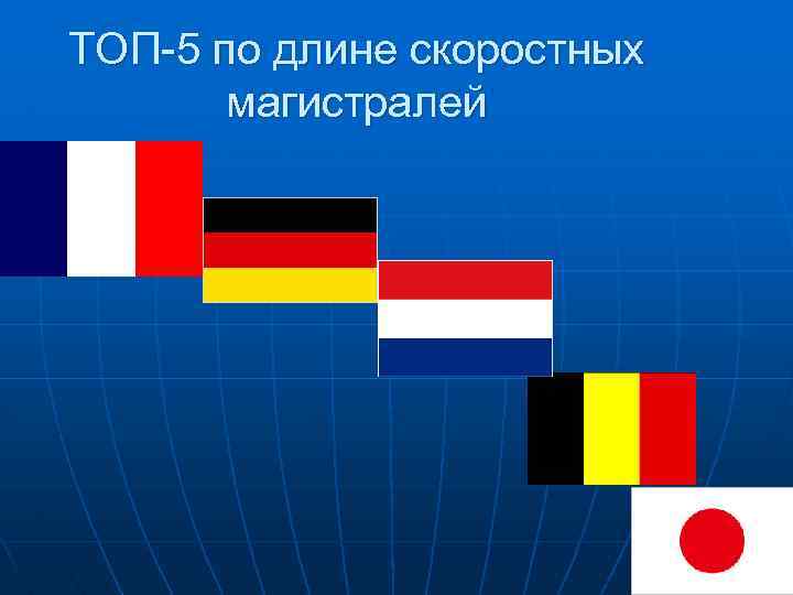 ТОП-5 по длине скоростных магистралей 