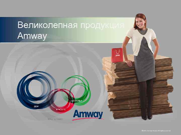 Великолепная продукция Amway © 2011 Amway Russia All rights reserved 