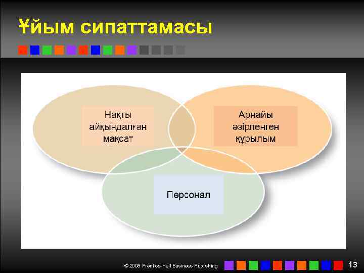 Ұйым сипаттамасы © 2008 Prentice-Hall Business Publishing 13 