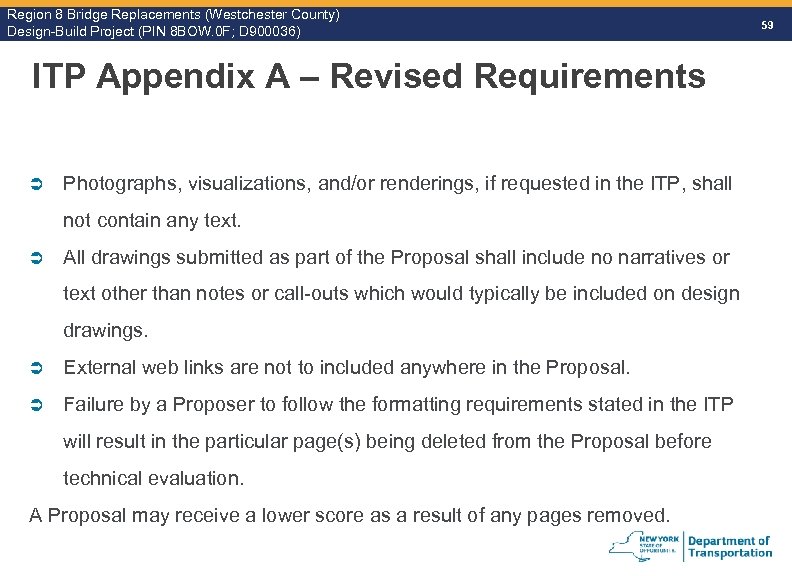 Region 8 Bridge Replacements (Westchester County) Design-Build Project (PIN 8 BOW. 0 F; D