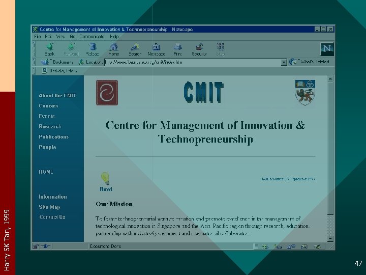 Harry SK Tan, 1999 47 