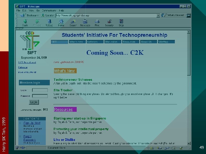 Harry SK Tan, 1999 49 