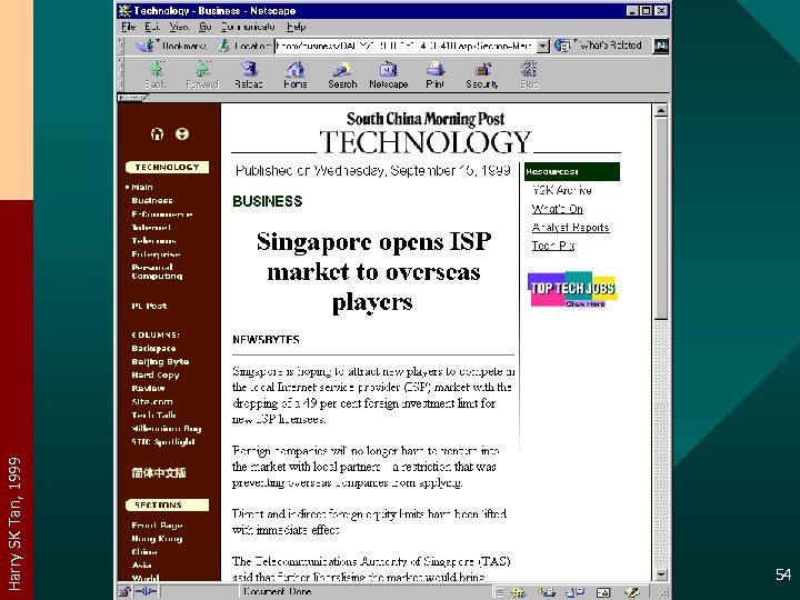 Harry SK Tan, 1999 54 