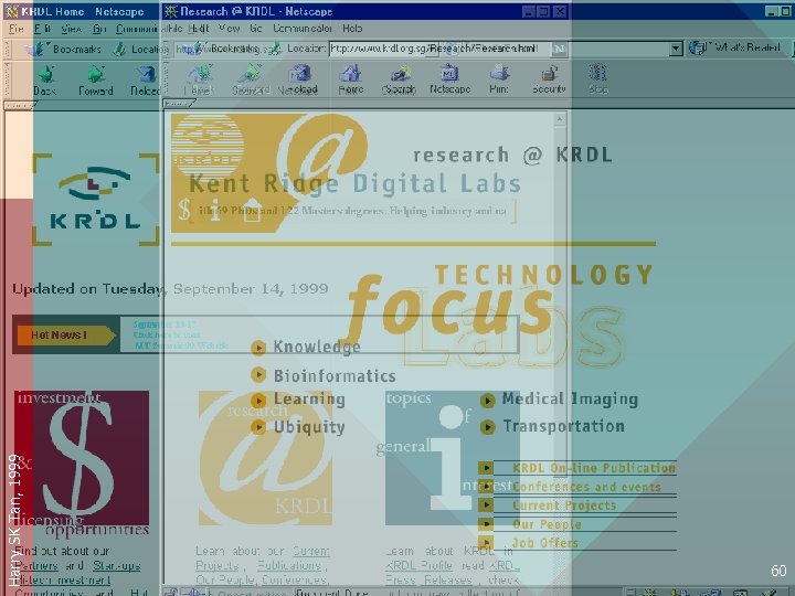 Harry SK Tan, 1999 60 