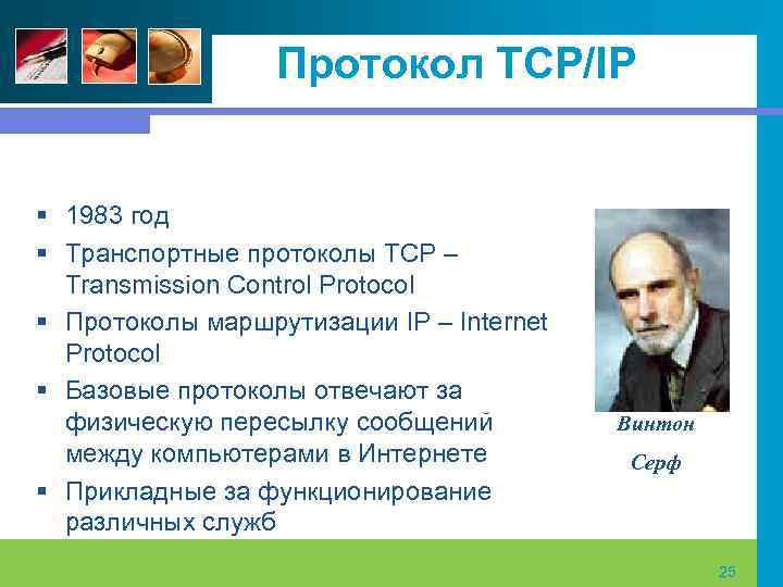 Протокол TCP/IP § 1983 год § Транспортные протоколы TCP – Transmission Control Protocol §