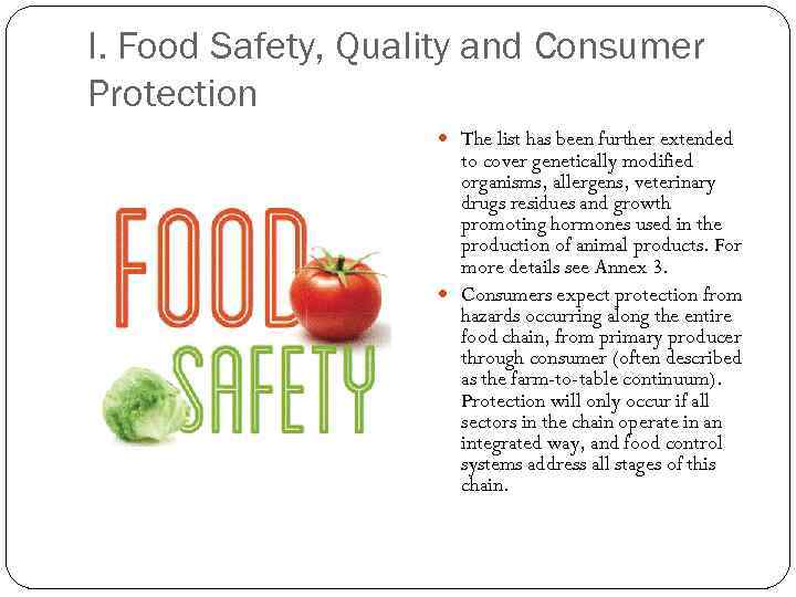 Some legal considerations in food safety Elemanov Nurlan