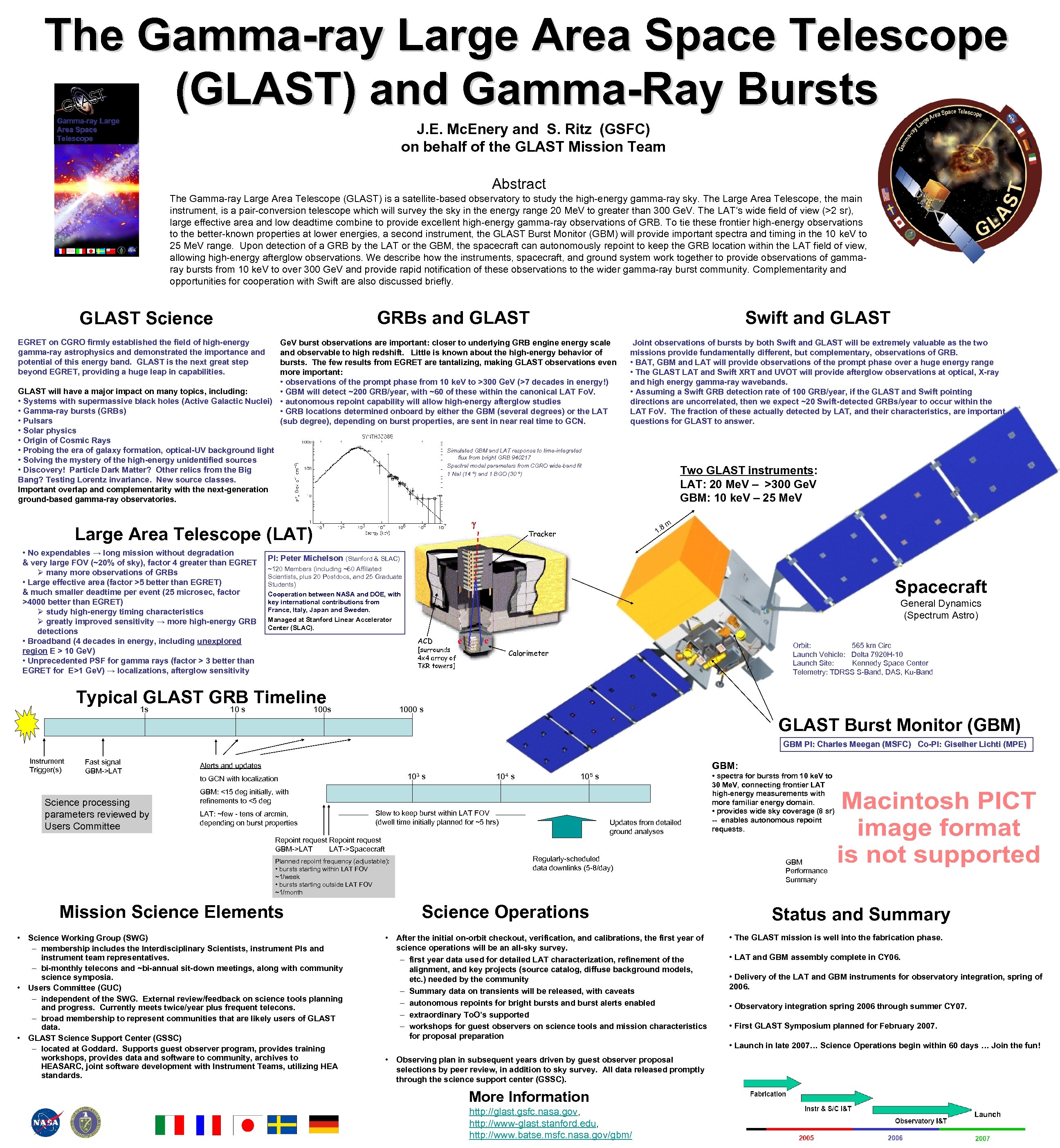 The Gamma-ray Large Area Space Telescope (GLAST) and Gamma-Ray Bursts Gamma-ray Large Area Space