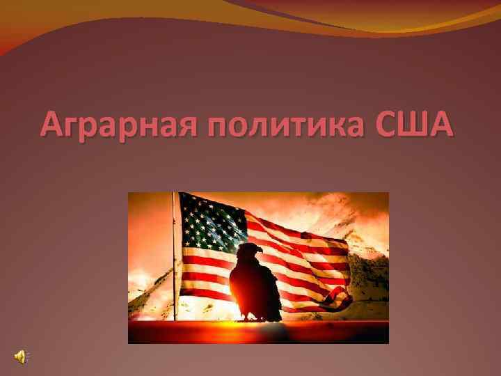 Аграрная политика США 