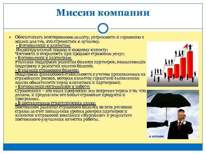 Миссия компании Обеспечивать всестороннюю защиту, уверенность и гармонию в жизни для тех, кто стремиться