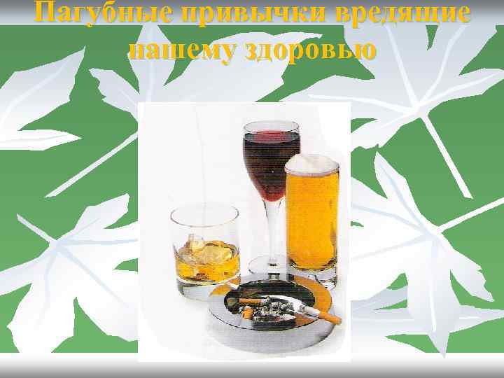 Пагубные привычки вредящие нашему здоровью 