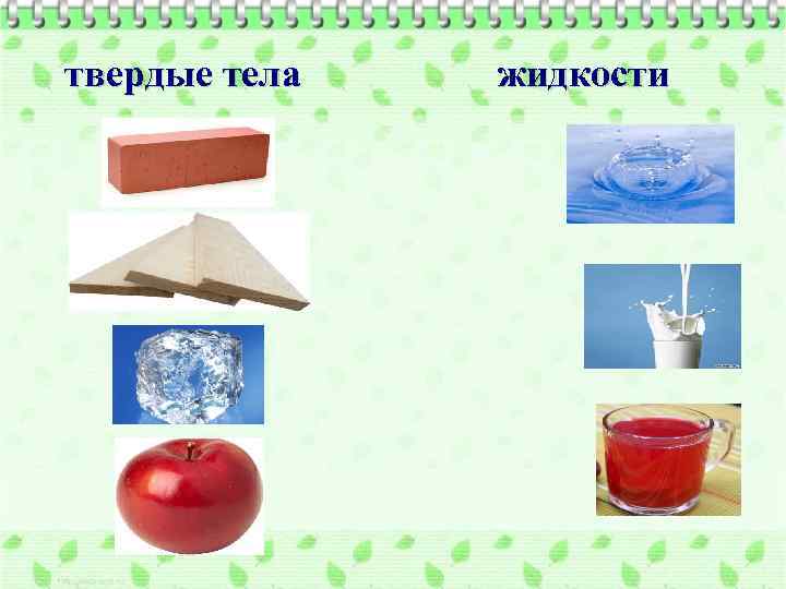 твердые тела жидкости 