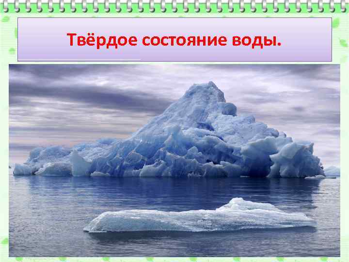 Твёрдое состояние воды. 