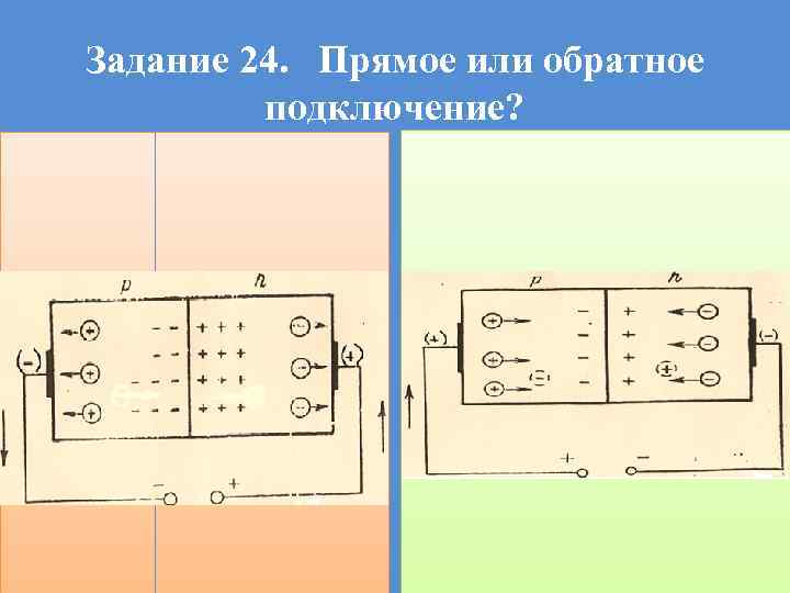 Задание 24. Прямое или обратное подключение? 