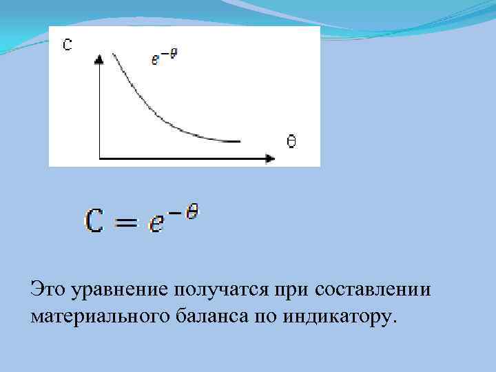 Это уравнение получатся при составлении материального баланса по индикатору. 