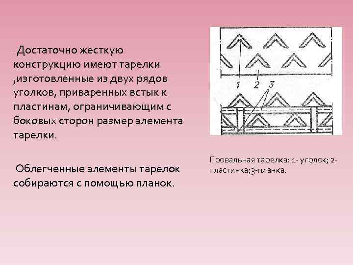 Достаточно жесткую конструкцию имеют тарелки , изготовленные из двух рядов уголков, приваренных встык к