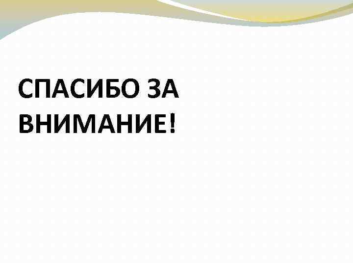 СПАСИБО ЗА ВНИМАНИЕ! 
