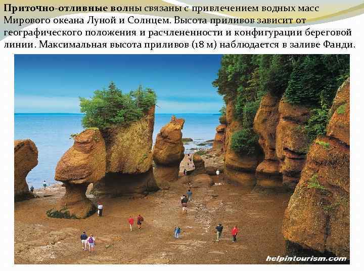 Приточно-отливные волны связаны с привлечением водных масс Мирового океана Луной и Солнцем. Высота приливов