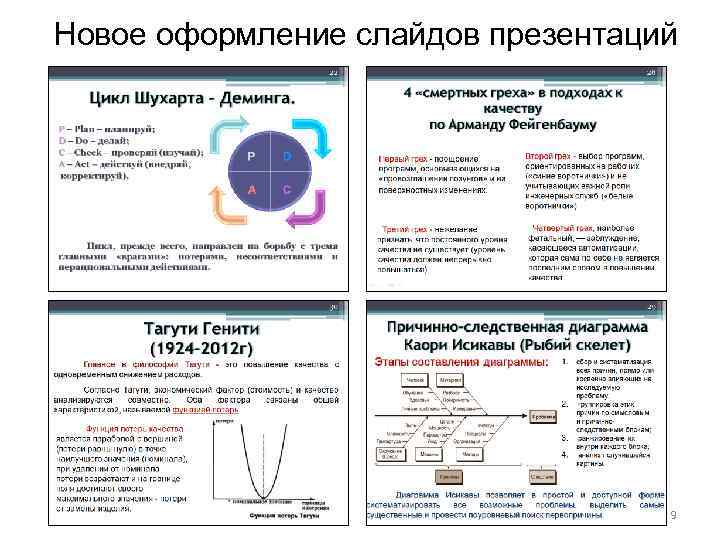 Новое оформление слайдов презентаций 9 