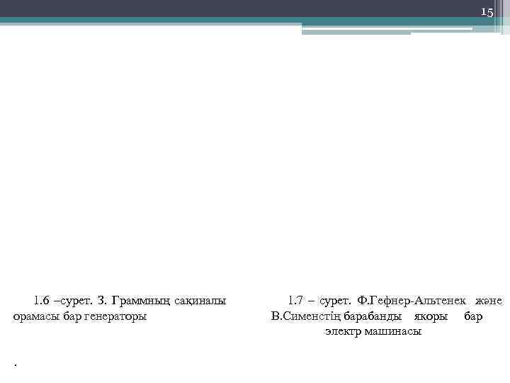 15 1. 6 –сурет. З. Граммның сақиналы орамасы бар генераторы. 1. 7 – сурет.