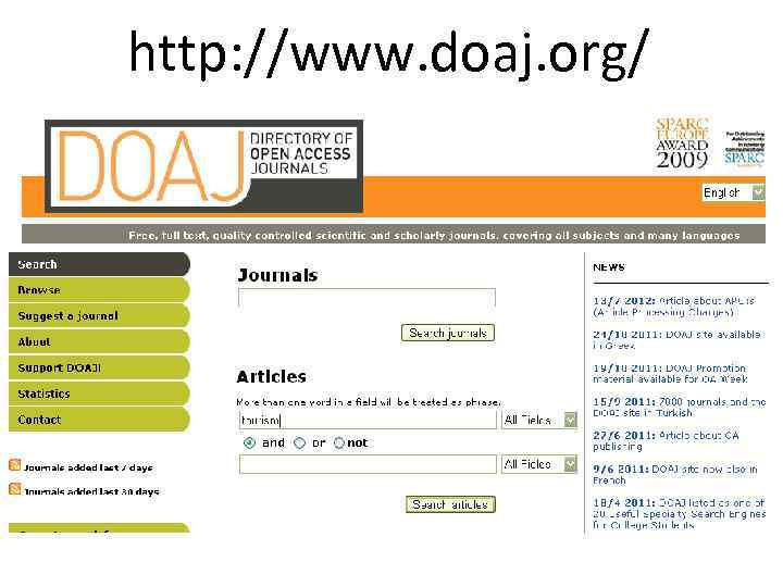 http: //www. doaj. org/ 