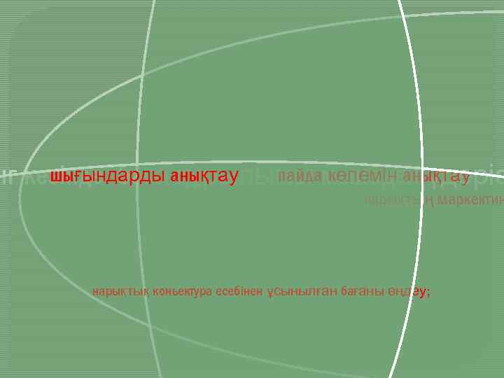 шығындарды құрылымы көлемін анықтау нг кезінде баға анықтау пайдамынадай үдеріс нарықтың маркектин нарықтық коньектура