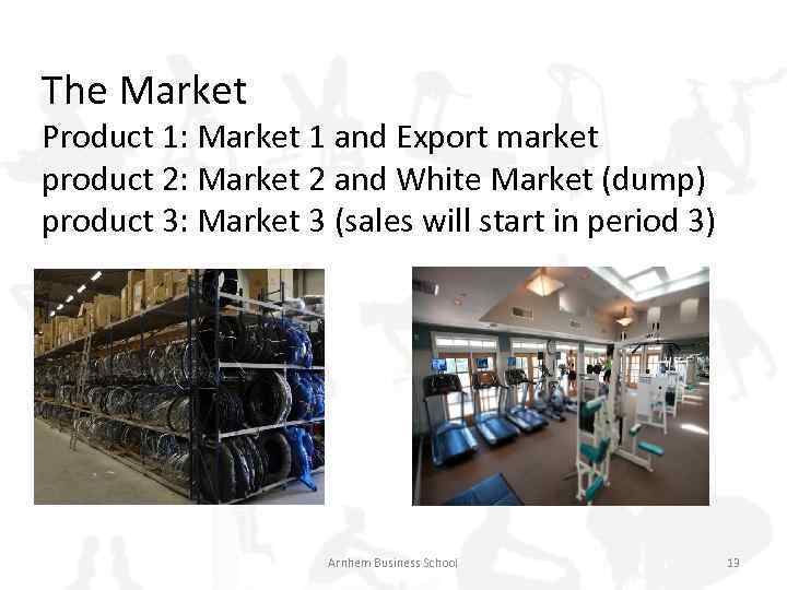 The Market Product 1: Market 1 and Export market product 2: Market 2 and