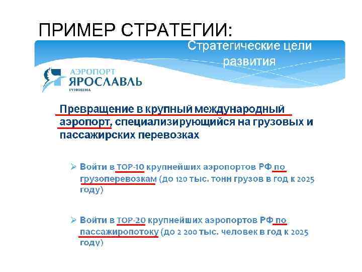 ПРИМЕР СТРАТЕГИИ: 