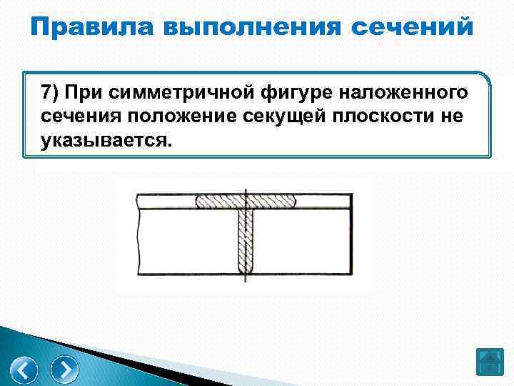 При выполнении сечения на чертеже показывают то что расположено