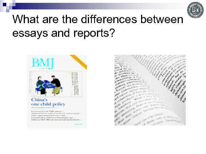 What are the differences between essays and reports? 