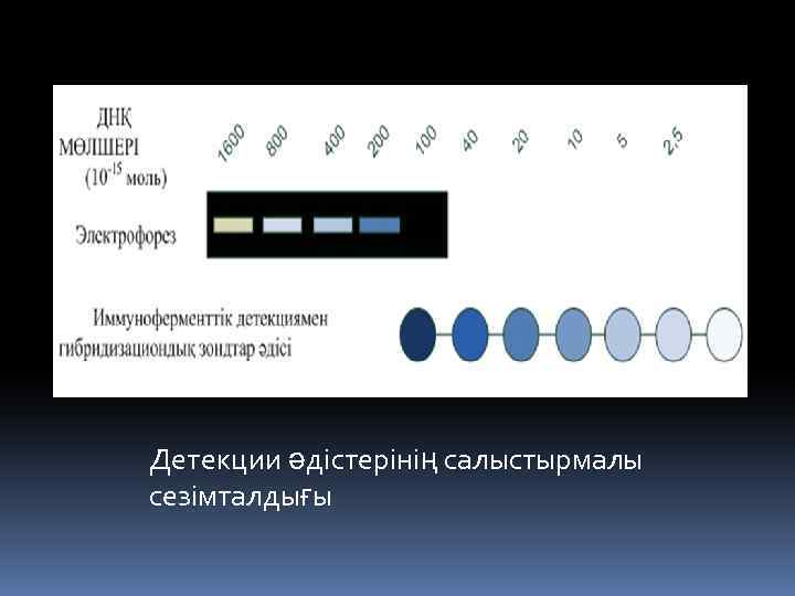 Детекции әдістерінің салыстырмалы сезімталдығы 