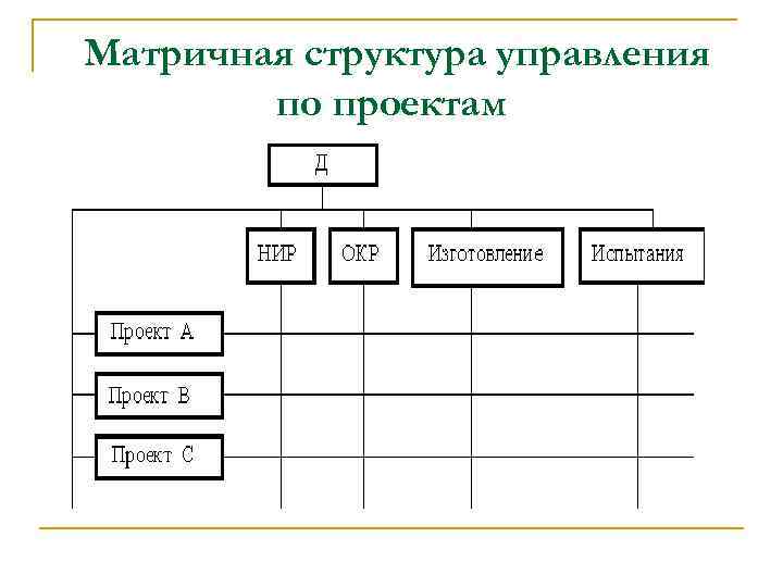  Матричная структура управления по проектам 