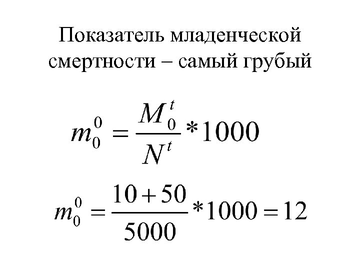 Показатель младенческой смертности – самый грубый 