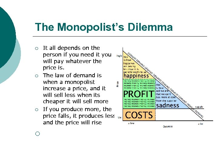 The Monopolist’s Dilemma ¡ ¡ It all depends on the person if you need