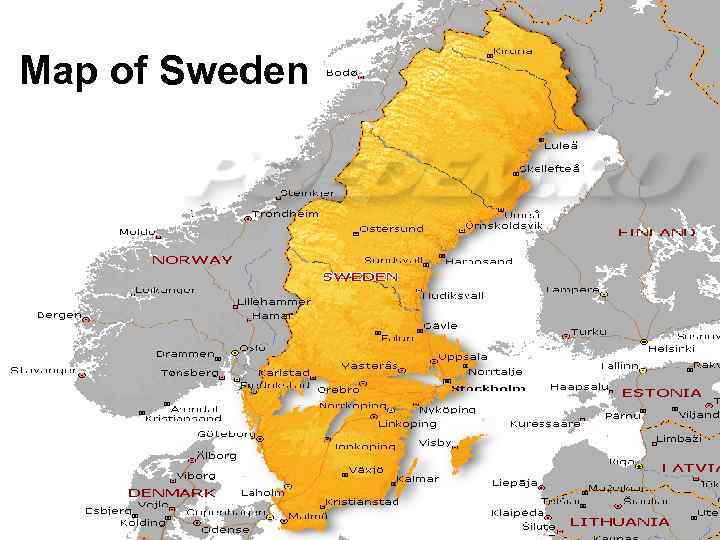 Map of Sweden 