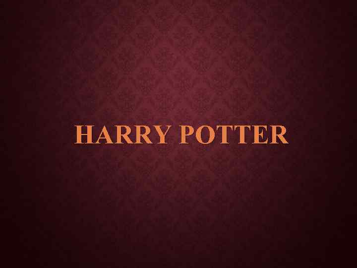 HARRY POTTER 