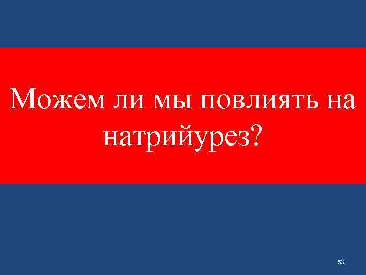 Можем ли мы повлиять на натрийурез? 53 