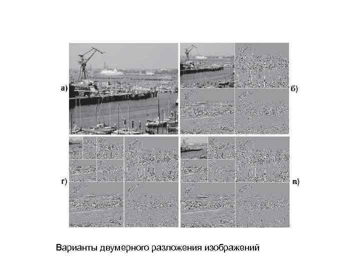 Варианты двумерного разложения изображений 