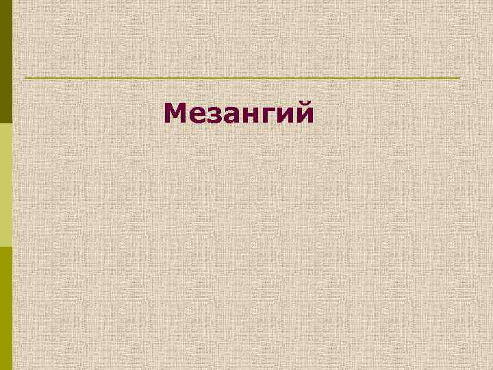 Мезангий 