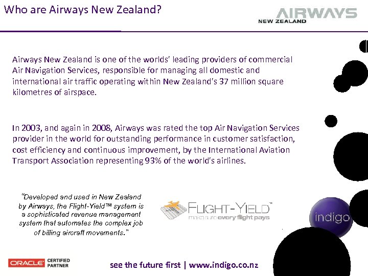 Who are Airways New Zealand? Airways New Zealand is one of the worlds' leading