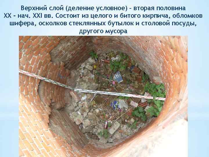 Верхний слой (деление условное) – вторая половина XX - нач. XXI вв. Состоит из